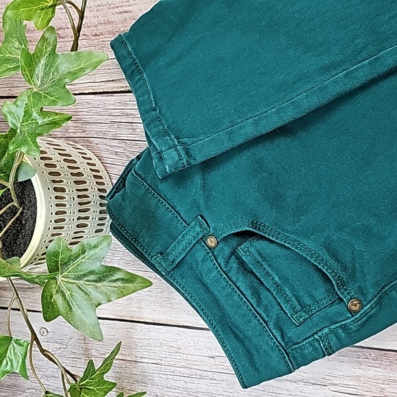 NEW STYLE & CO GREEN CURVY FIT PETITE DENIM JEANS - Picture 1 of 14